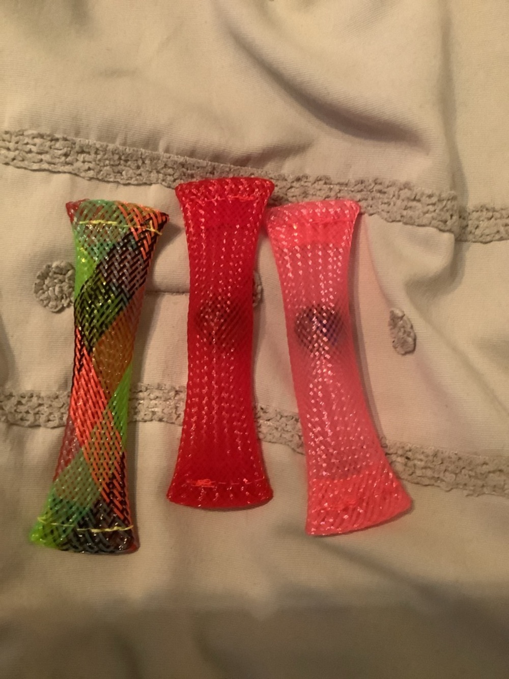 Set of 3 Mesh Fidget Sensory Tubes - Multicolor, Red, Pink - Picture 5 of 5